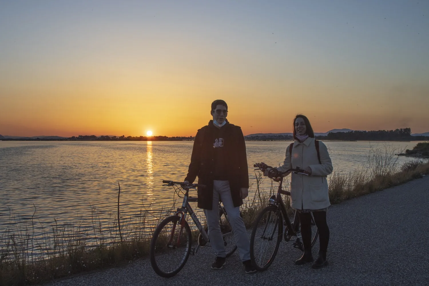 april 2021 · bikes at sunset